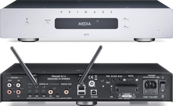 Primare SC15 Prisma Stereo Vorverstärker HiRes Netzwerkspieler Digital/Analog-Wandler Internetradio Tidal Chromecast Serie 15
